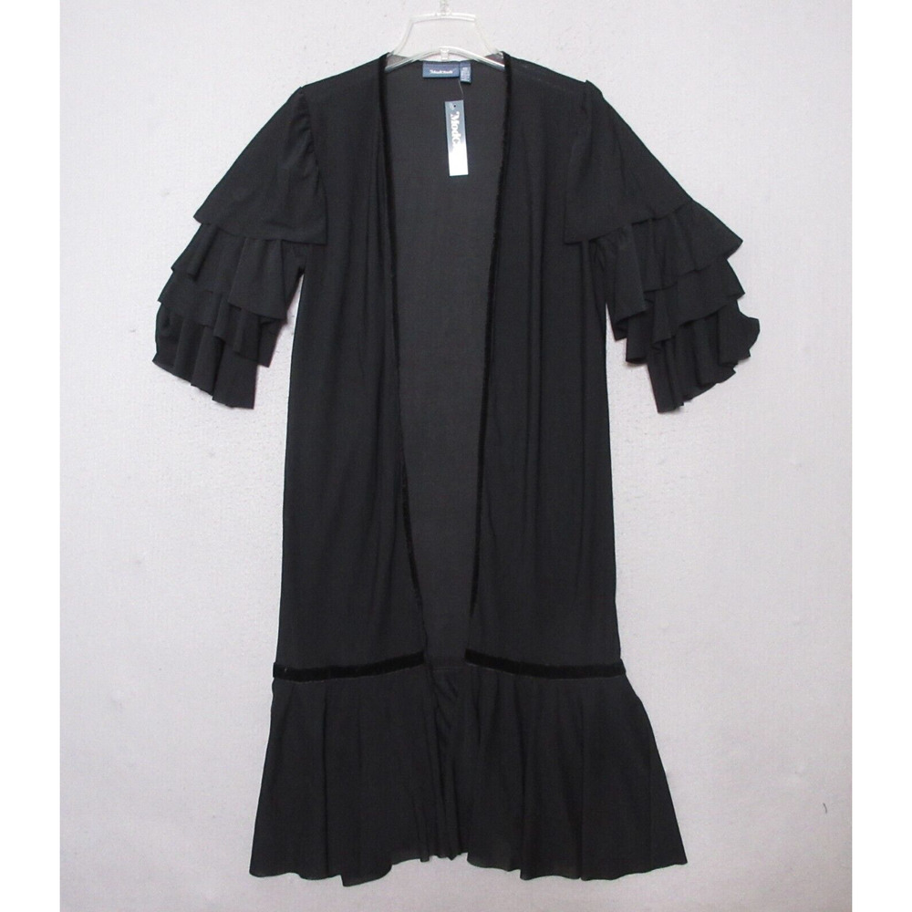 Mod Cloth Cardigan Sheer Ruffle Boho Goth NWT Long Line
